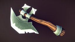 Stylized medieval axe hand-painted (Free)