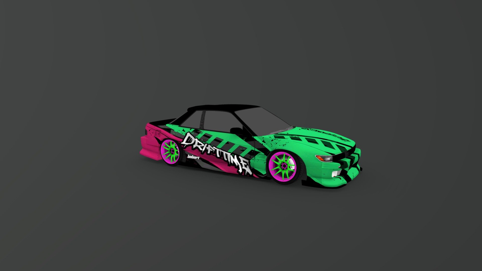 This is not just a drift car, it can also be used for touge and normal racing with the right setup. The car has between 210bhp and 260bhp depending on your boost settings, 42 degrees of steering lock, and 3 types of tires: Part Worn, Street and Semi Slicks 3d model