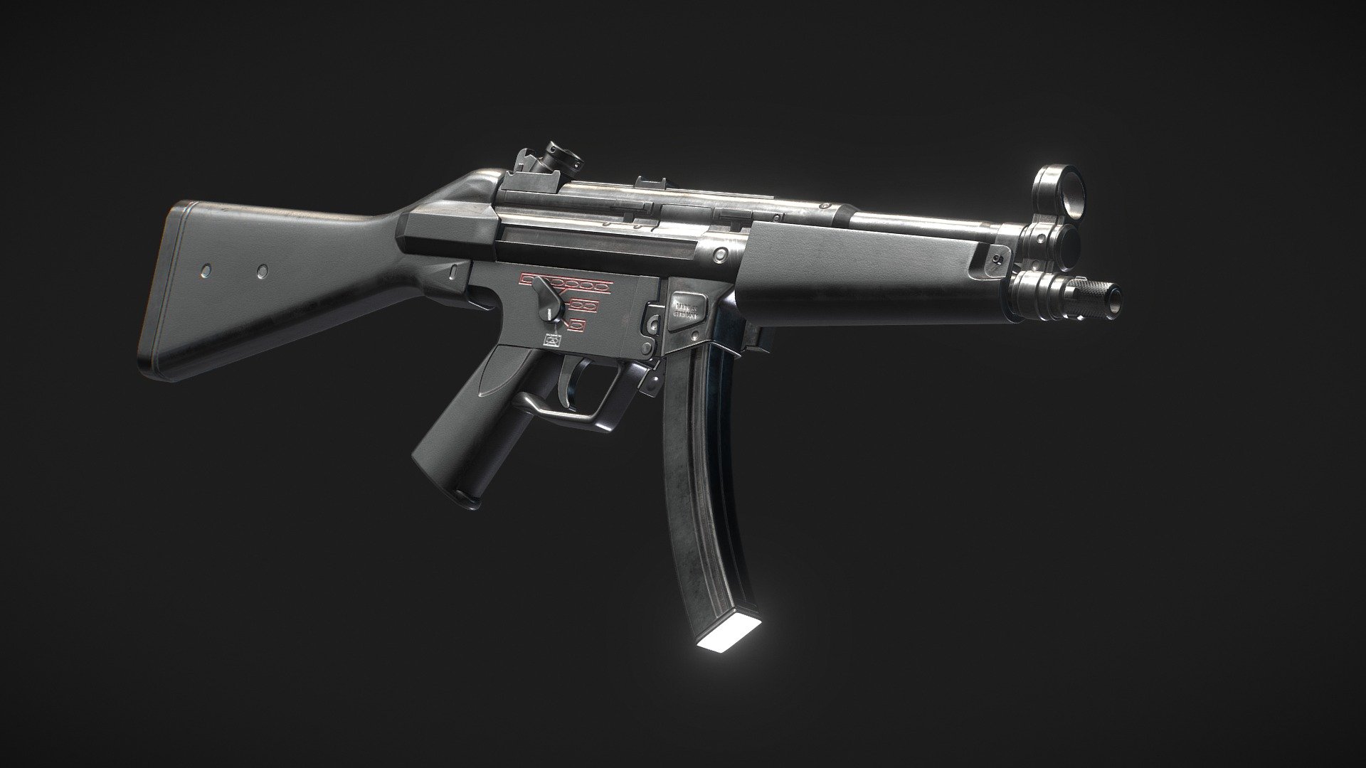 This is my latest project, the Heckler &amp; Koch MP5. Modeled in 3Ds Max and Textured in Substance Painter. Tris: 12.337, 1 x 4K Texture - H&K MP5 - 3D model by jostoso 3d model