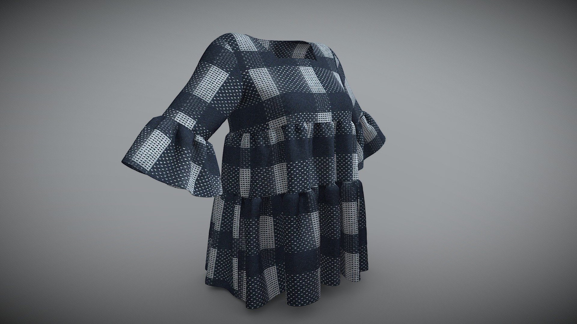 Blouse Double Particle10 - Download Free 3D model by jianxiongpan 3d model