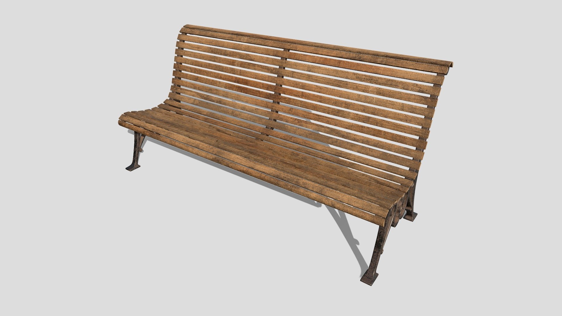 Low poly Park Bench with 4k PBR textures - Park Bench - Buy Royalty Free 3D model by studio lab (@leonlabyk) 3d model