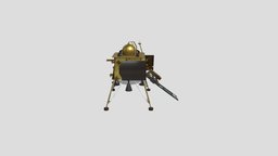 Chandrayaan-3 Vikram Lander rover, isro, spaceexploration, moonlander, 3dmodel, chandrayaan3, vikramlander, pragyanrover, lunarmission