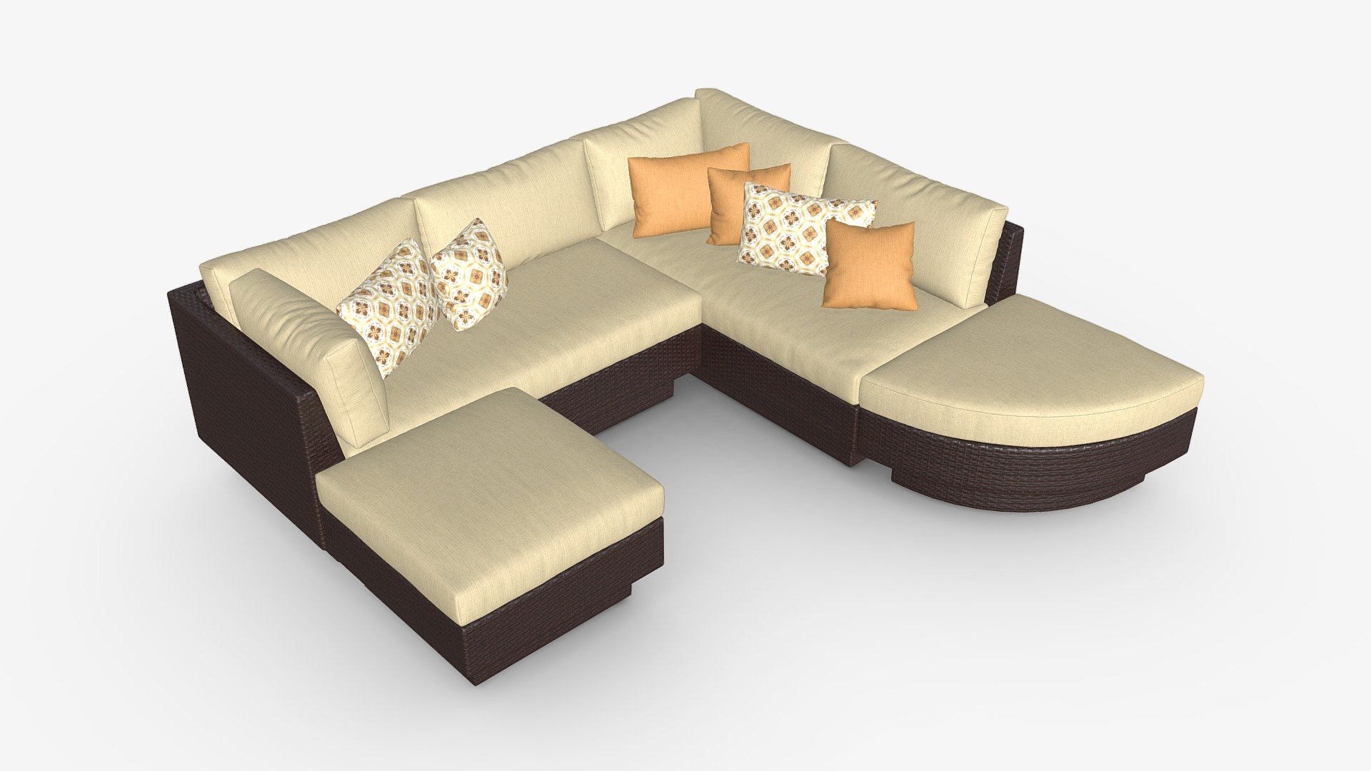 Garden furniture set Stella - Buy Royalty Free 3D model by HQ3DMOD (@AivisAstics) 3d model