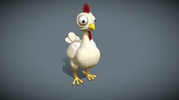 Cartoon chicken food, bird, chick, mascot, chicken, farm, character, cartoon, animal