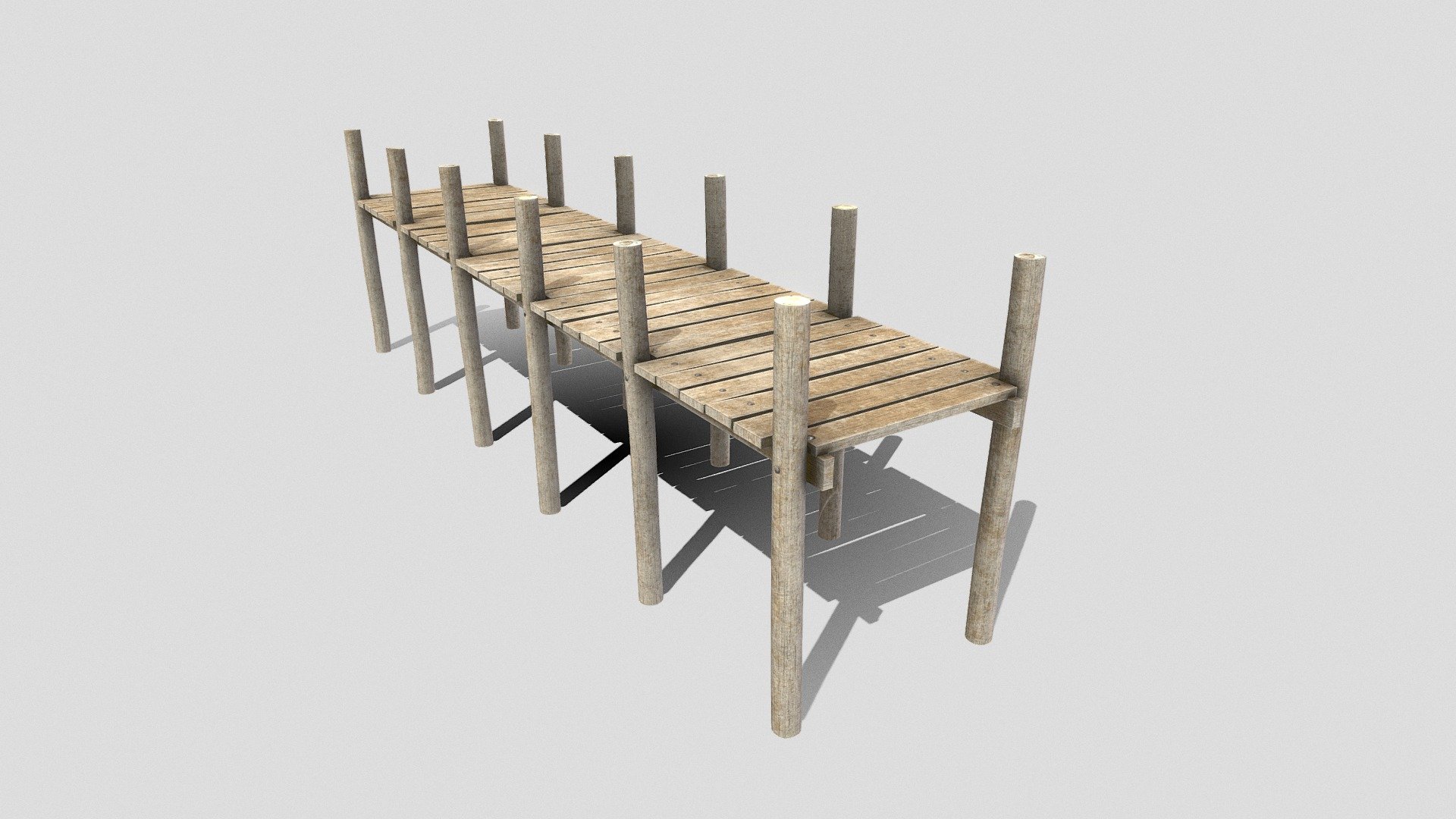 3d model of a Wooden Pier Low Poly Game Ready

All Objects are properly named, with named Materials and Textures.

FEATURES:

-High quality polygonal model, correctly scaled for an accurate representation.

-Models resolutions are optimized for polygon efficiency.

-Units Used cm

TEXTURES

4k color normal metal rough (pbr) - Wood Pier Low Poly - Buy Royalty Free 3D model by Pbr_Studio (@pbr.game.ready) 3d model