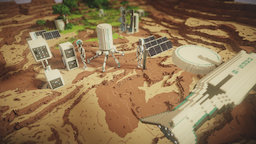 Terraforming of Mars drone, b3d, mars, voxels, robotsarecoming, blender, blender3d, voxelart, magicavoxel, robots