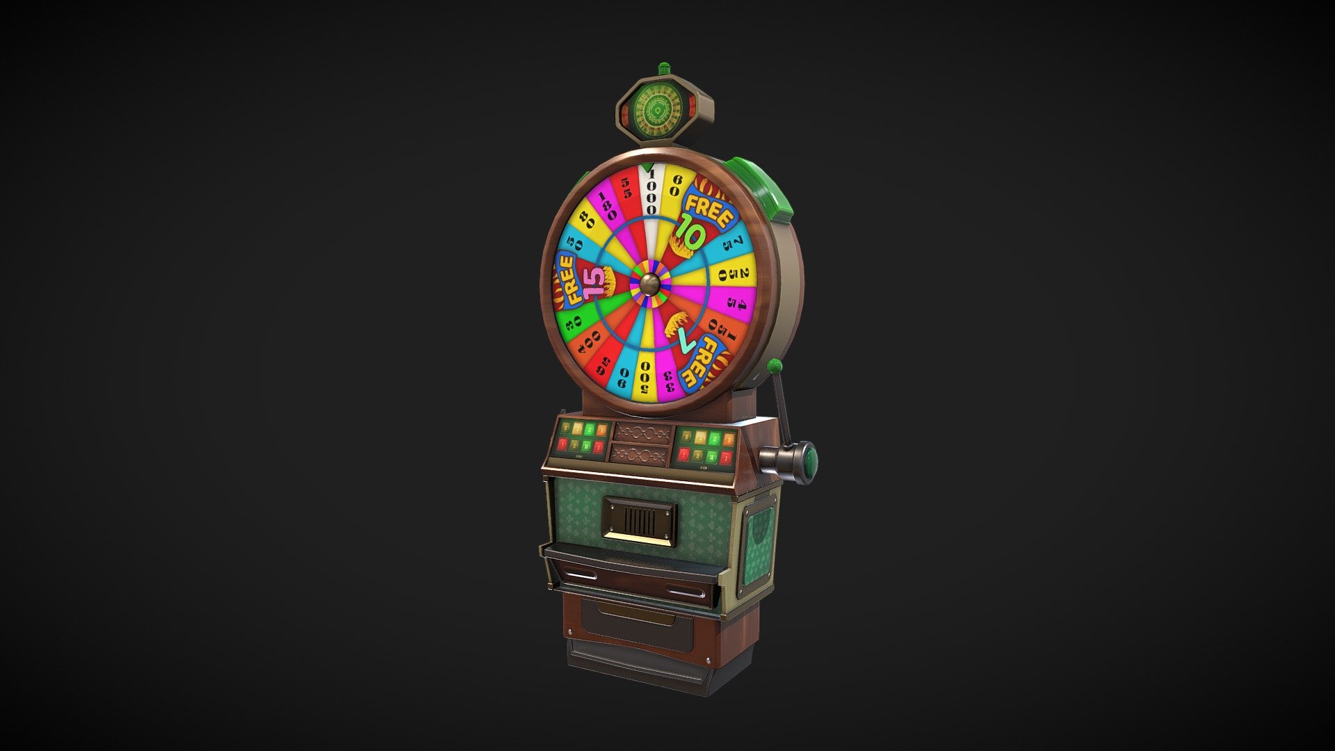 3D Lucky Spin Machine modeling optimized and ready for your personal projects, references and more.

Textures atlas 2048x2048
(VR, AR, Web and Video Game Ready Modeling)

File Format:
-Maya
-Blender
-FBX
-OBJ
-gLTF

Learn more:
Instagram https://www.instagram.com/kraffingdesign/?hl=en-la

2.0 Second update - Lucky Spin Machine - Buy Royalty Free 3D model by kraffing Studio (@kraffing) 3d model