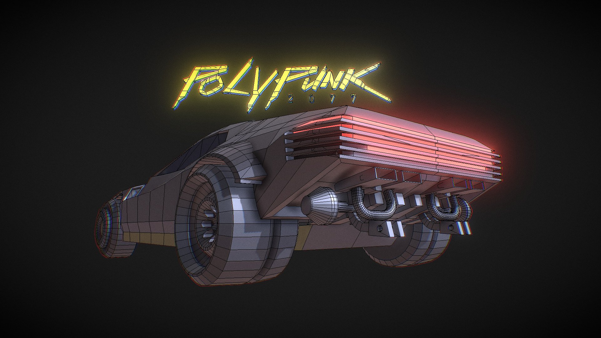 Its a lowpoly version of the Quadra V turbo car from Cyberpunk 2077

&ndash;update&ndash;
added basic vertex-groups for rigging
polished topology
converted with blender 2.90 - Cyberpunk 2077 Car lowpoly (Quadra V) - Download Free 3D model by DFS studio (@DFS_studio) 3d model