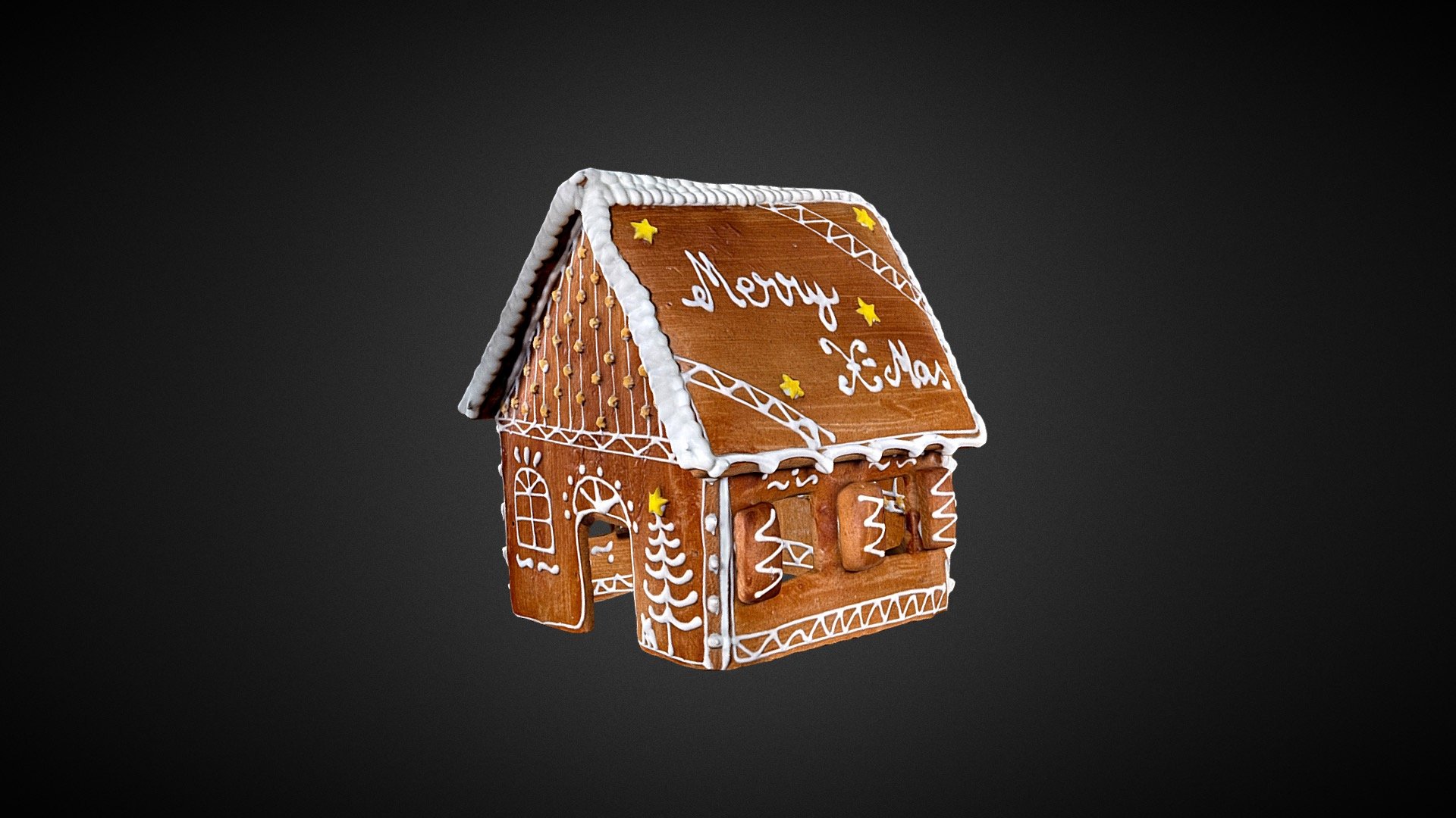 Gingerbread House scanned with polycam and cleaned in blender 3d model