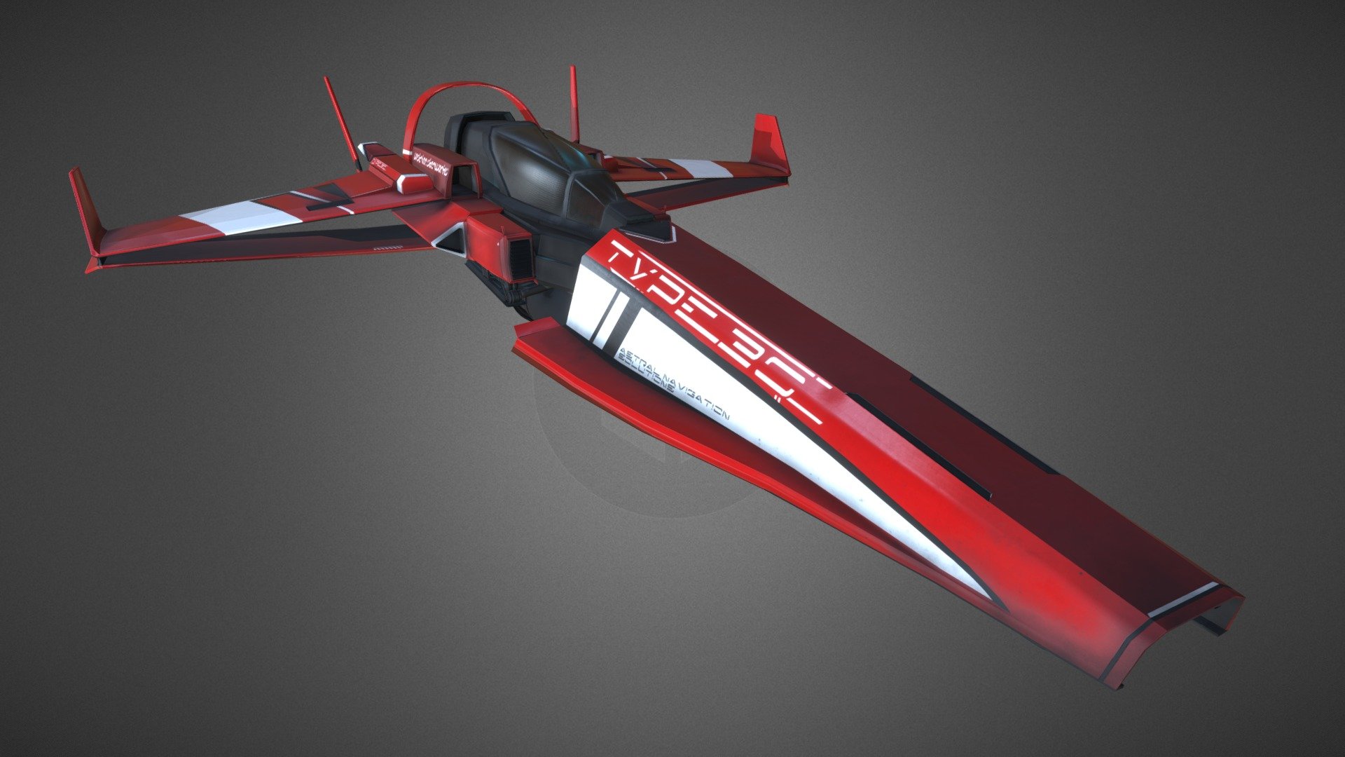 A second-year university project where I designed, modeled, and textured my own sci-fi racing ship inspired by wipEout 3d model