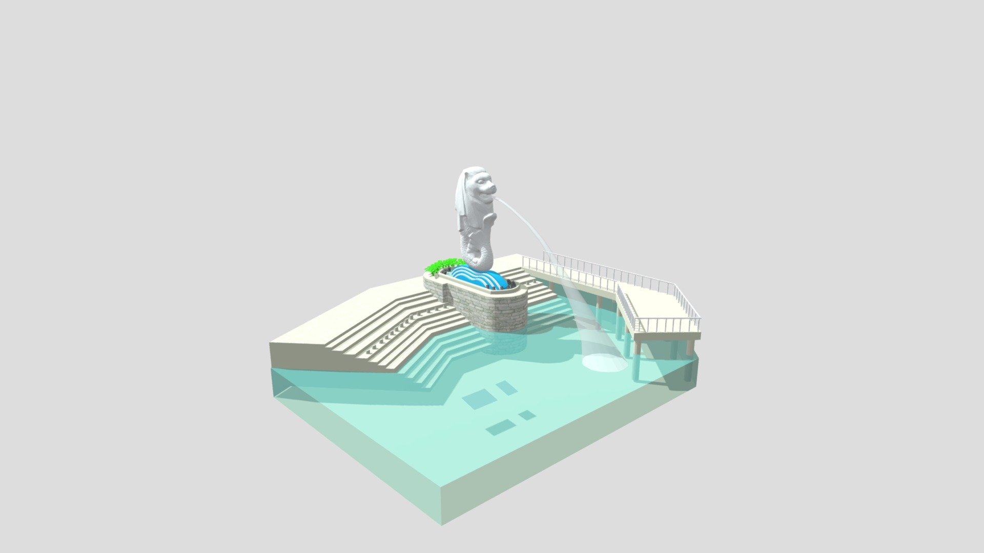 merlion - Download Free 3D model by lololol (@conganh0110) 3d model