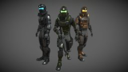 Guardian Soldier warhammer, armor, soldier, apocalyptic, rust, army, post, dead, cyberpunk, guardian, warframe, deadspace, character, game, lowpoly, scifi, gameasset, war, fallout, space, gameready