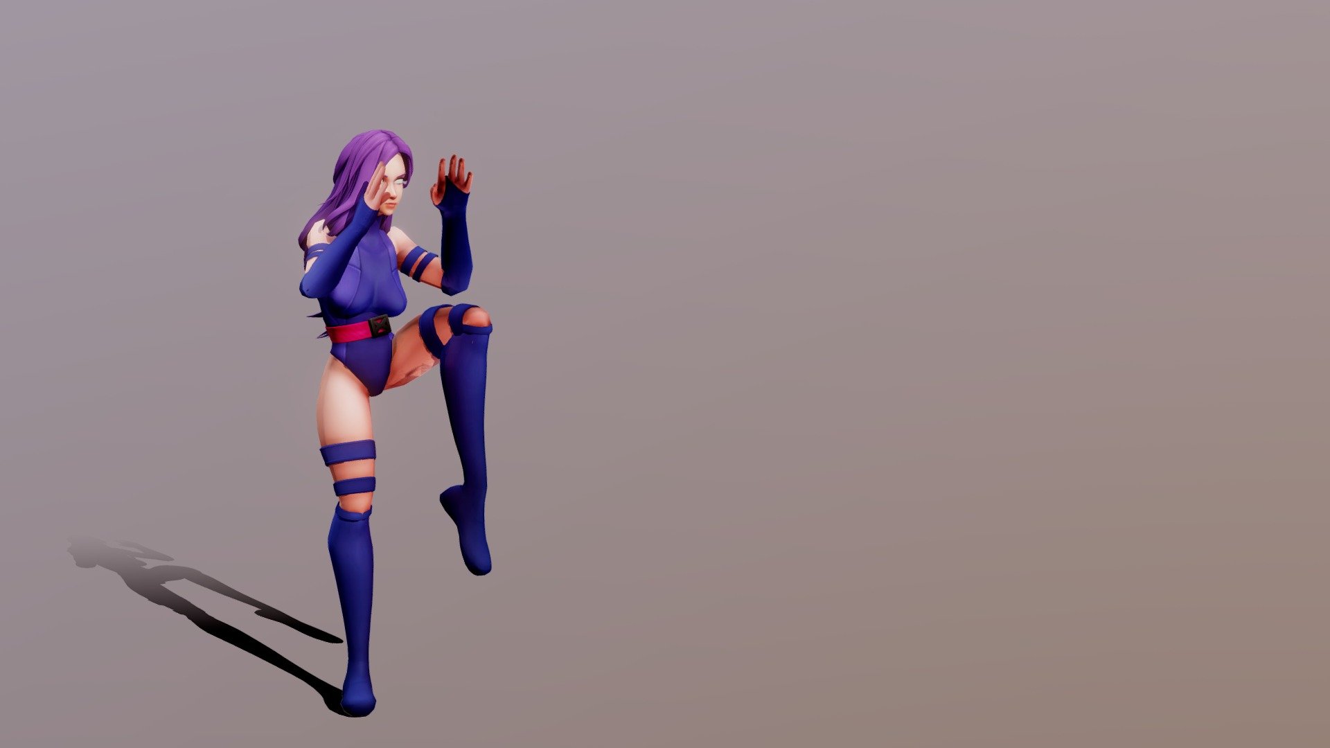 [WIP]

Short character intro/emote animation

Eye .mat coming soonTM 

Psylocke Rig by Truong CG Artist - Psylocke Fighting Intro - 3D model by Toby Dart (@tobydart) 3d model