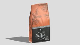 Coffee Pack Low Poly PBR Realistic zip, food, coffee, packaging, pack, bag, welding, edge, lower, collection, drinking, vacuum, chrome, realistic, sweet, zipper, wrapping, pouch, bulk, foil, pbr, plastic