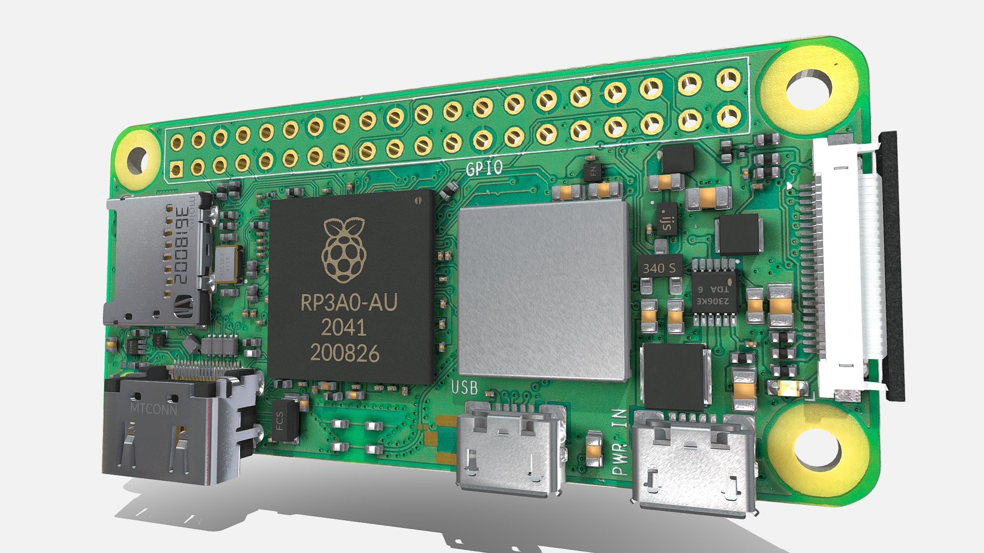 HIGH POLY 3D Model of the new RaspBerry Pi Zero 2 W. 
Description is visible here : https://www.raspberrypi.com/products/raspberry-pi-zero-2-w/

Model designed with blender tools v2.81. 

All components can be modified (translate, delete,…).

Don’t hesitate to comment somes hardware references that you want to see in sketchfab.

The old model Raspberry pi Zero W is available here : 
https://sketchfab.com/3d-models/raspberry-pi-zero-w-b15c8b6c789a485d857300060a4dee13
 - RaspBerry Pi Zero 2 W - Buy Royalty Free 3D model by F2A (@Fa_Sketch) 3d model