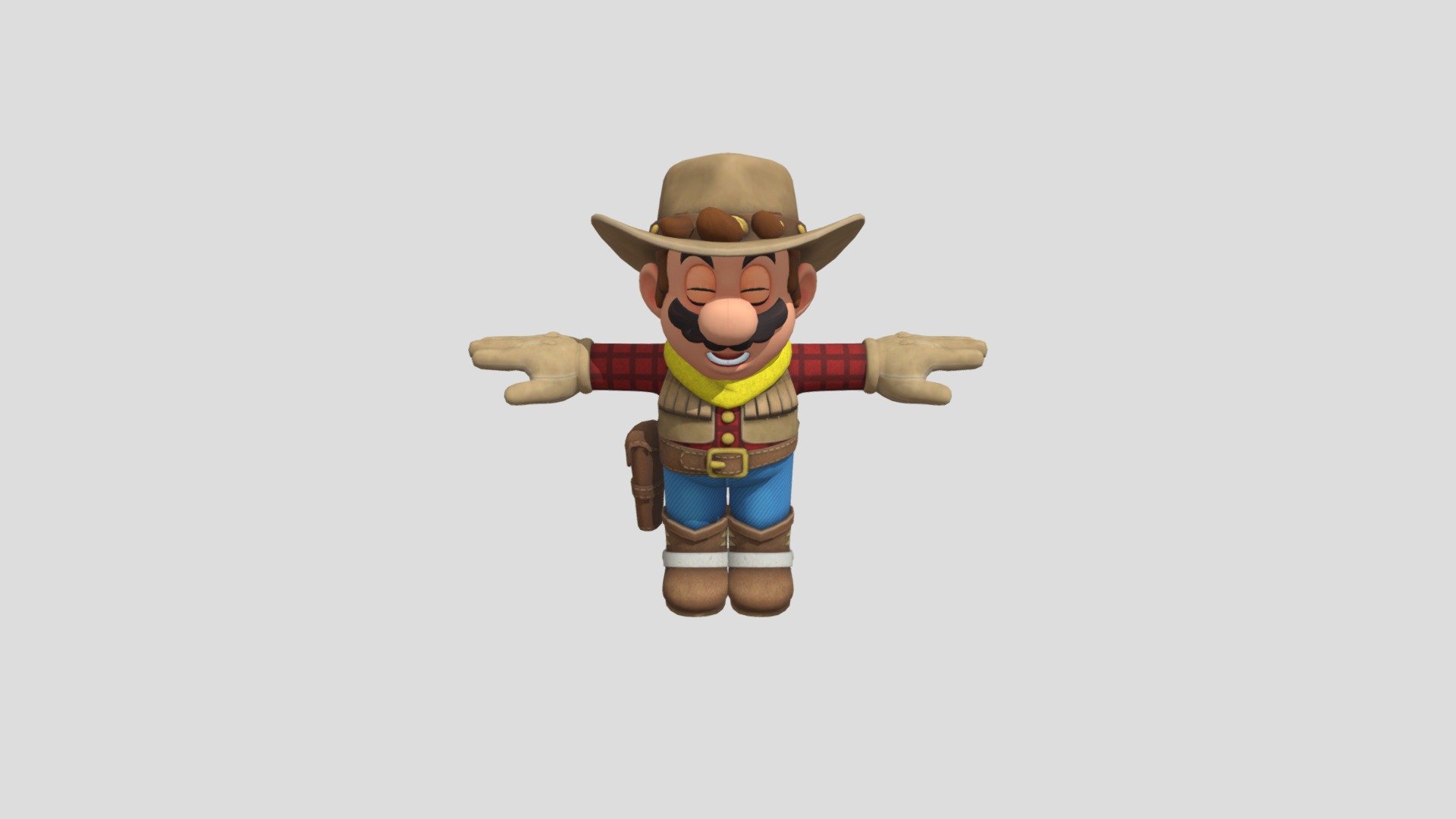 Model from Super Mario Odyssey for Nintendo Switch - Cowboy Mario - Download Free 3D model by ivan.vladimirov08 3d model
