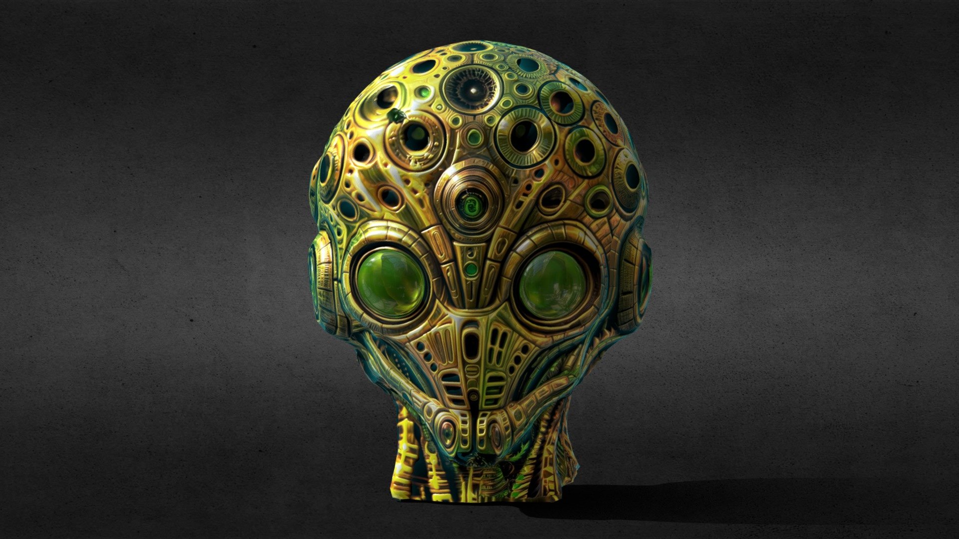 Alien head, organic helmet, scifi - Alien head - Buy Royalty Free 3D model by endike 3d model