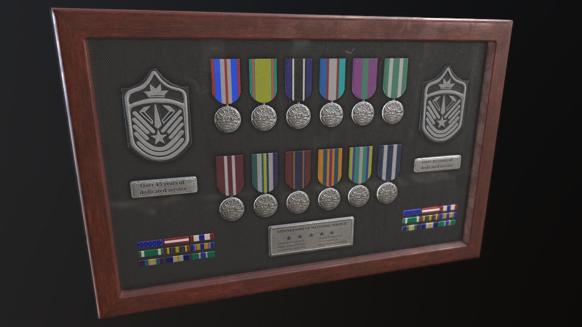 Here is a PBR textured Police Medal Board you can use as Weapon or environment object, research, Urban Criminal games of found based games.

1.657 POLY

For Default PBR Textures ( 2048x2048)

Base Color
Normal
Height
Metallic
Mixed AO
Opacity
Roughness
For UE4 ( 2048x2048 )

Policemedal_BaseColor
Policemedal_Normal
Policemedal_OcclusionRoughnessMetallic
For Unity 5 ( 2048x2048 )

Policemedal_AlbedoTransparency
Policemedal_Normal
Policemedal_SpecularSmoothness - Police Medal board - 3D model by Reberu Games (@ReberuGames) 3d model