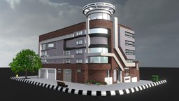 Commercial Building Facade tree, office, sky, cottage, high, brick, exterior, floor, trash, residence, best, bin, parking, commercial, facade, very, builder, beatiful, lowpoly, chair, house, building, 3dmodel, download, door, apartemant, refractory