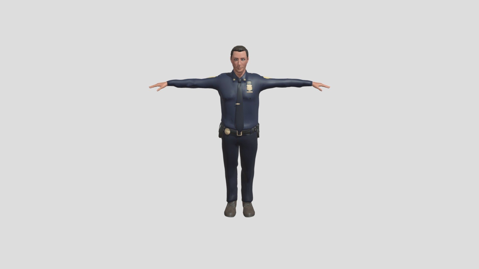 This is a realistic Police Officer that I made in Adobe Fuse 3d model