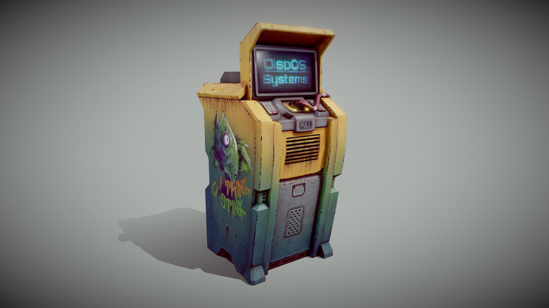 Game ready model, free to everyone to use for anything. You can contact me at OliverTriplett3D@gmail.com - Sci-Fi Trash Bin [DispOS Systems] - Download Free 3D model by Oliver Triplett (@OliverTriplett) 3d model