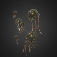 Steampunk Jellyfish steampunk, jellyfish, substancepainter, photoshop, 3dsmax, augmented-reality, blender-cycles