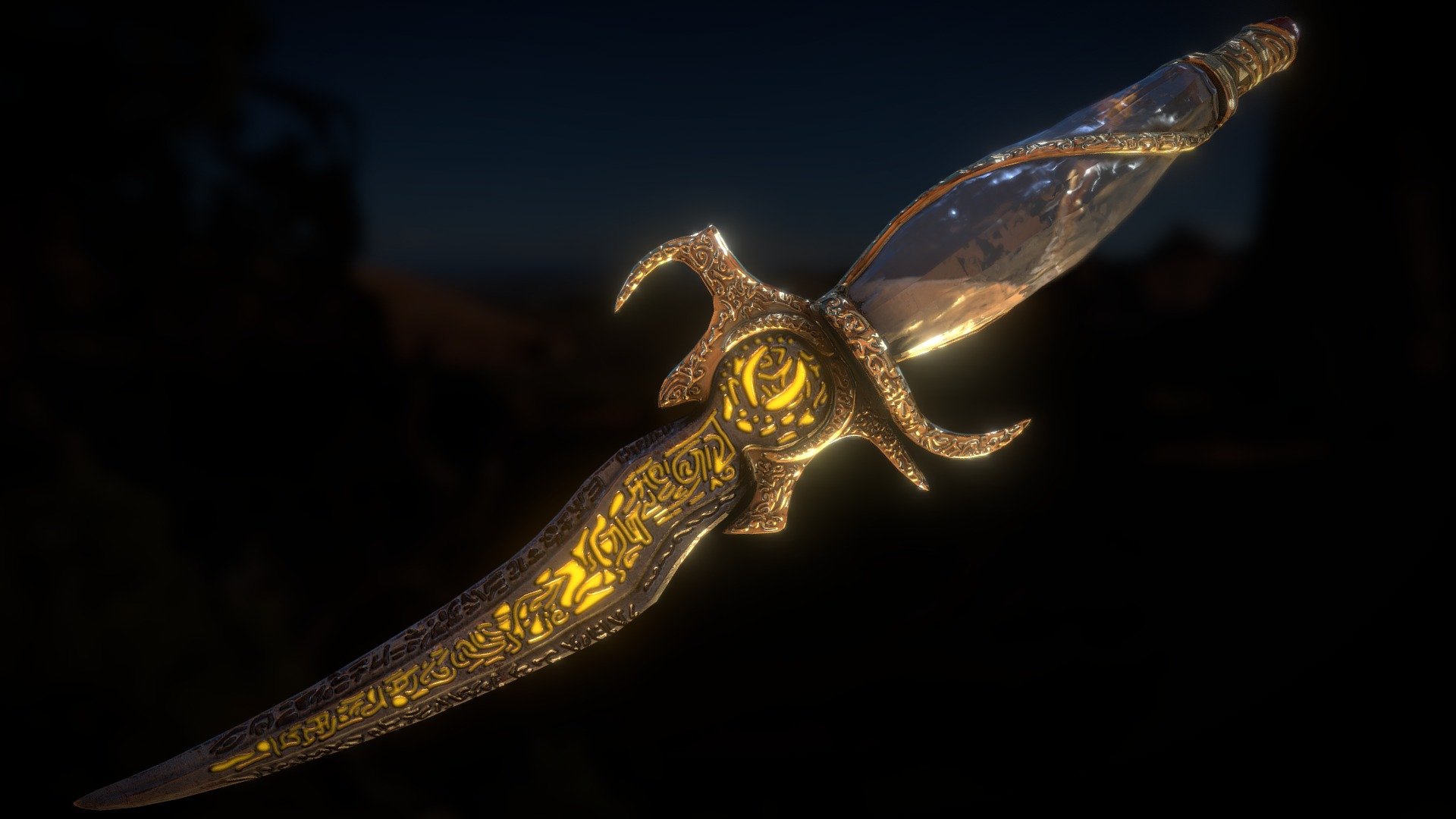 More than a weapon, the Dagger of Time is the only container besides the Hourglass that is strong enough to hold the Sands of Time. Whoever wields the Dagger is granted the power to control Time, by using up the Sands within.

Programms: Zbrush, 3dsMax, Marmoset Toolbag 4, Substance Painter - The Dagger of Time - Prince of Persia(lowpoly) - 3D model by DeLeon (@dele0n) 3d model