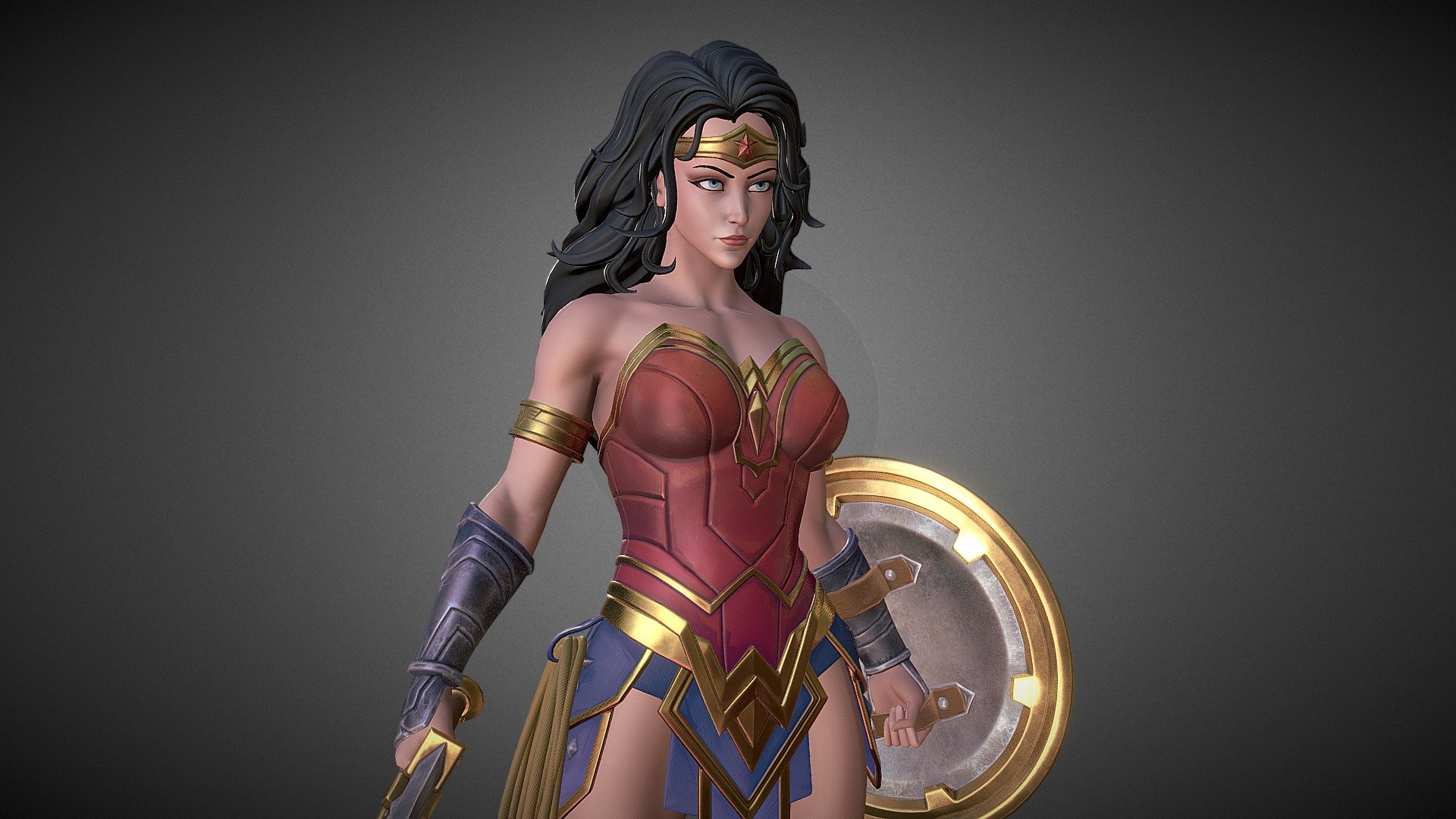 Wonder Woman model ready for Game
4k texture for 4 set Amor,Hair,Body,Weapon
Tris 57K 
Rigged - WonderWoman - 3D model by sonnguyenart 3d model