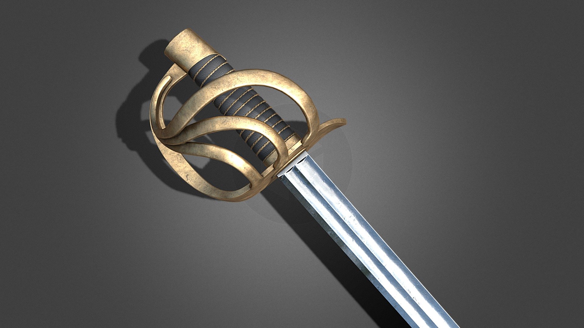 The famous AN XI Cuirassiers sword was used in the Napoleonic wars. They were originally designed and produced in hatchet points, but were later ground into spear points. This particular model features a broken point. 

(This piece is a work for a client.) - French Napoleonic AN XI Cuirassiers Sword - 3D model by leeeck 3d model