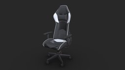 Gamer Chair videogame, prop, gamer, asset, game, pbr, lowpoly, chair, low, poly, textured, black