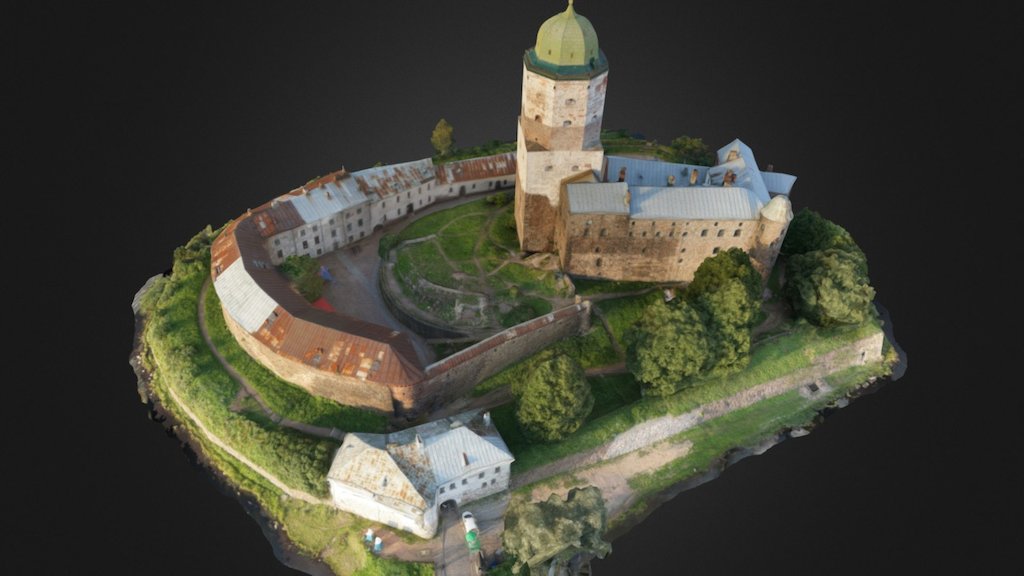 3D model of the Vyborg Castle (low detail) - 3D model by butorin 3d model