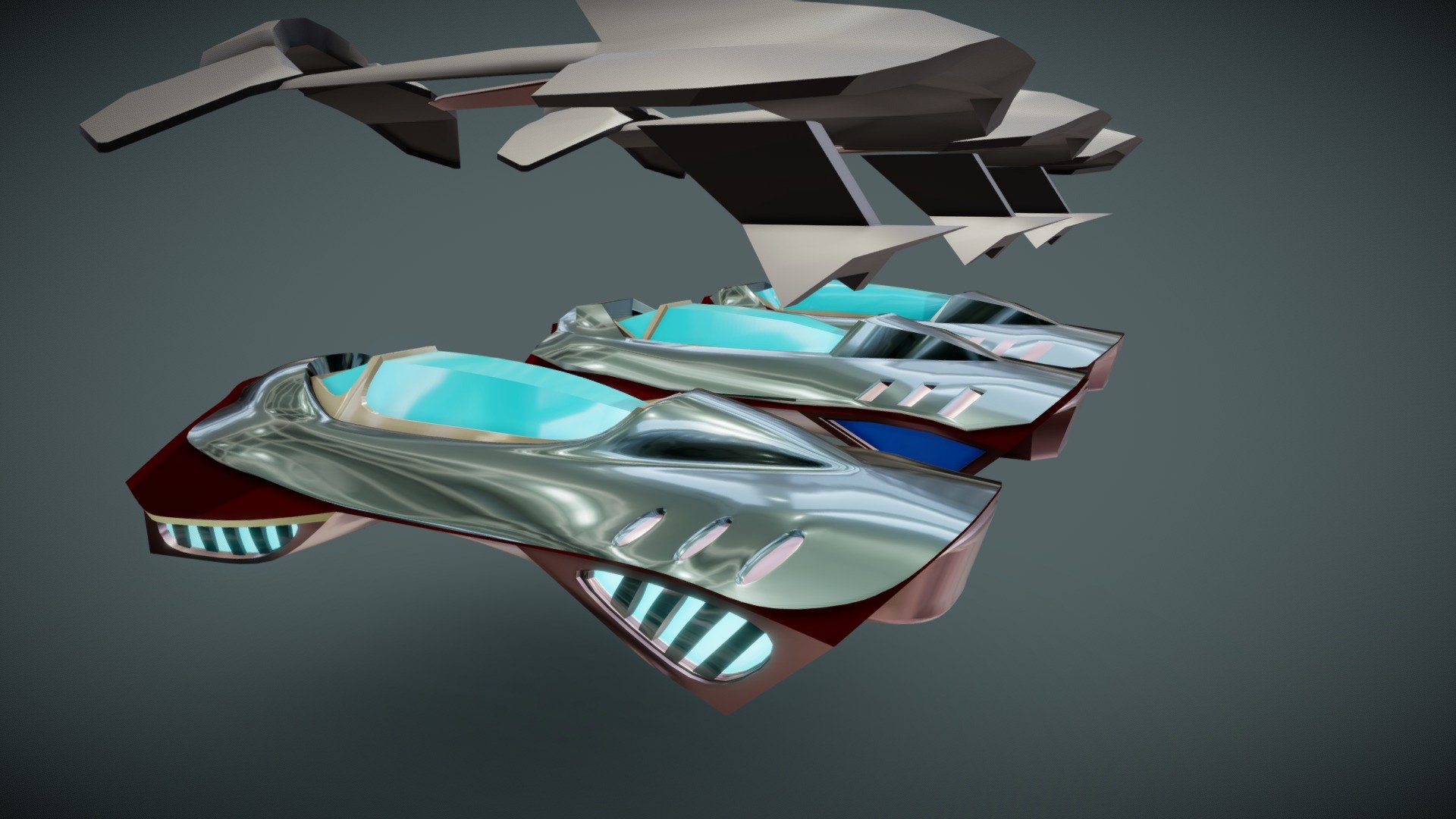 Simplistic Flying Vehicle 14

additional fiules: Blender scene with all model versions. Low-poly to high poly workflow 3d model