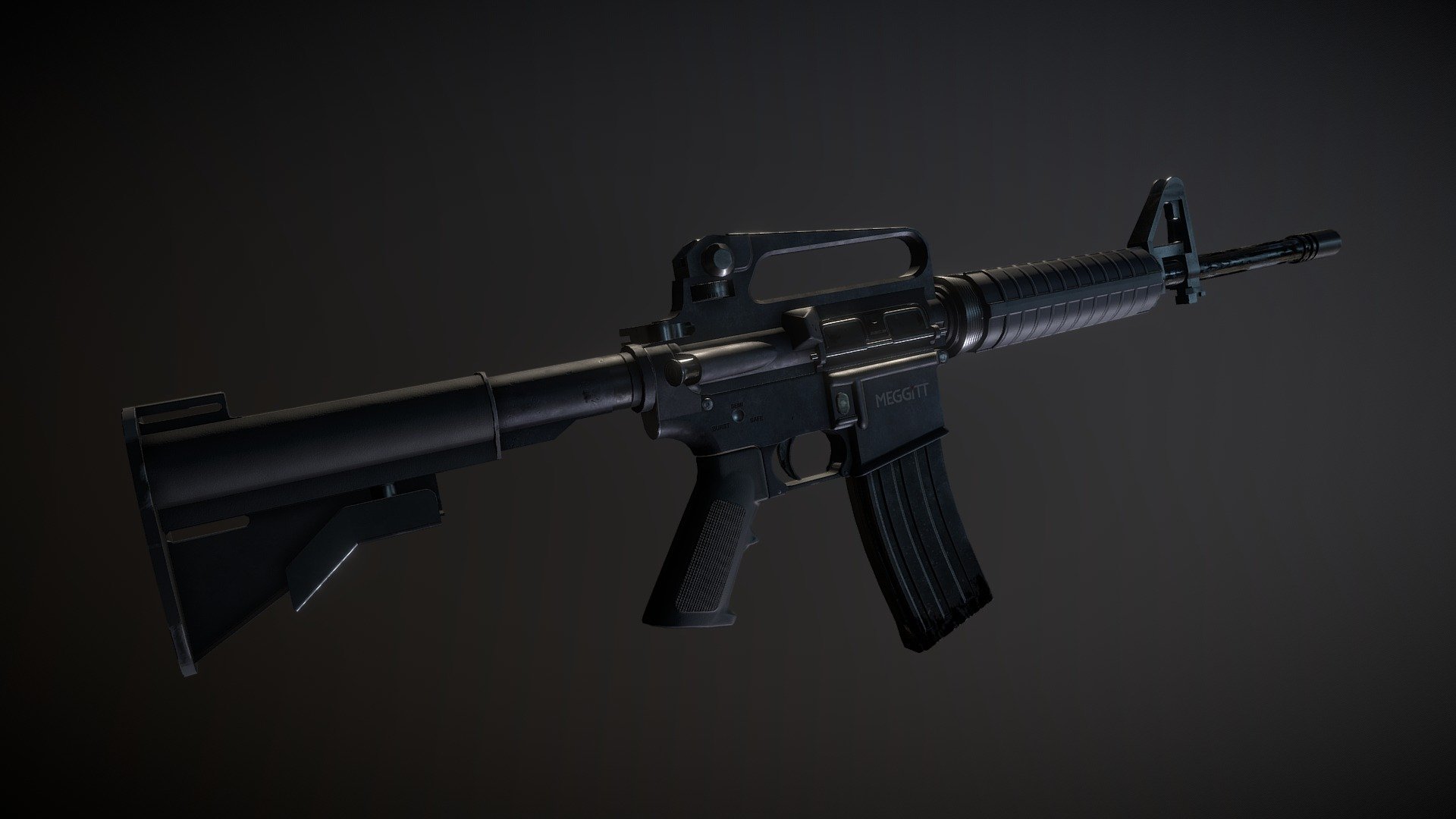 M4 simulation rifle. Integrated into Unreal and Weaponmaster VR 3d model