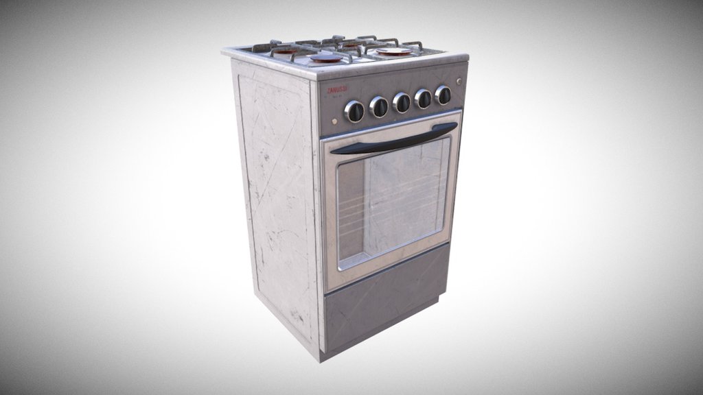 Gas Oven Simple - Download Free 3D model by Francesco Coldesina (@topfrank2013) 3d model