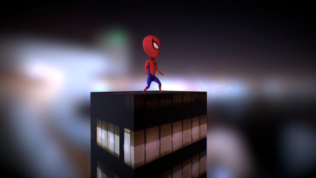 Spiderman repose loop - 3D model by CristianRuizM 3d model