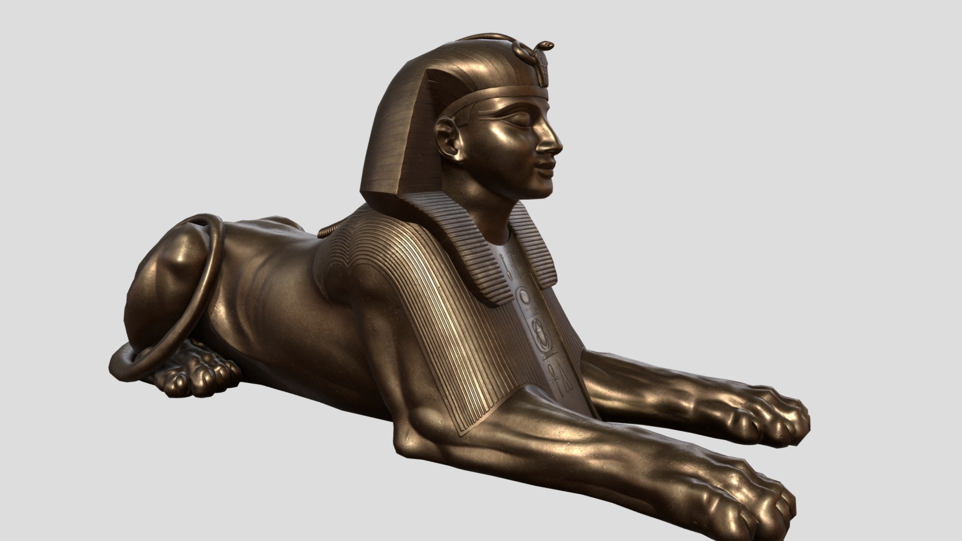 3D model of the Sphinx at the Cleopatra Needle in London 3d model