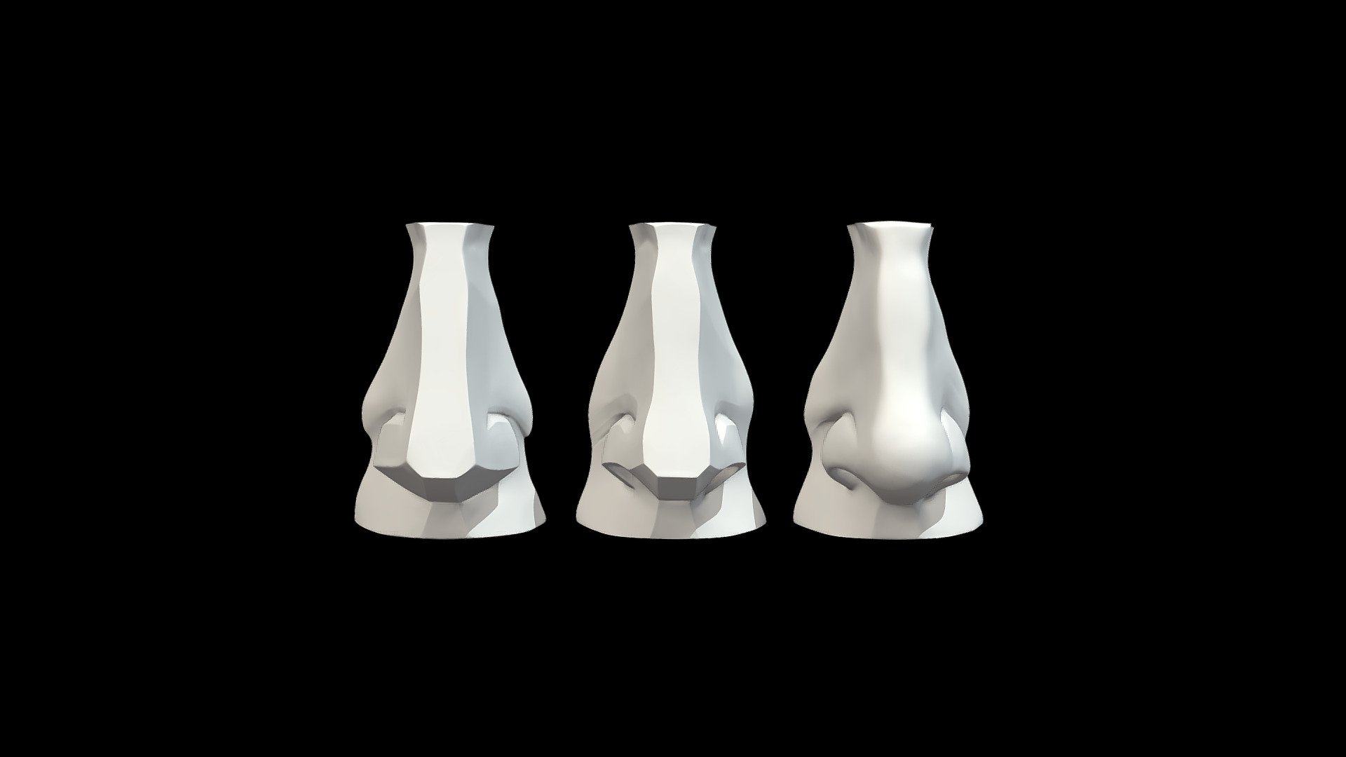 Proper for artists such as painter or sculptor to study and understanding the Nose 3d model