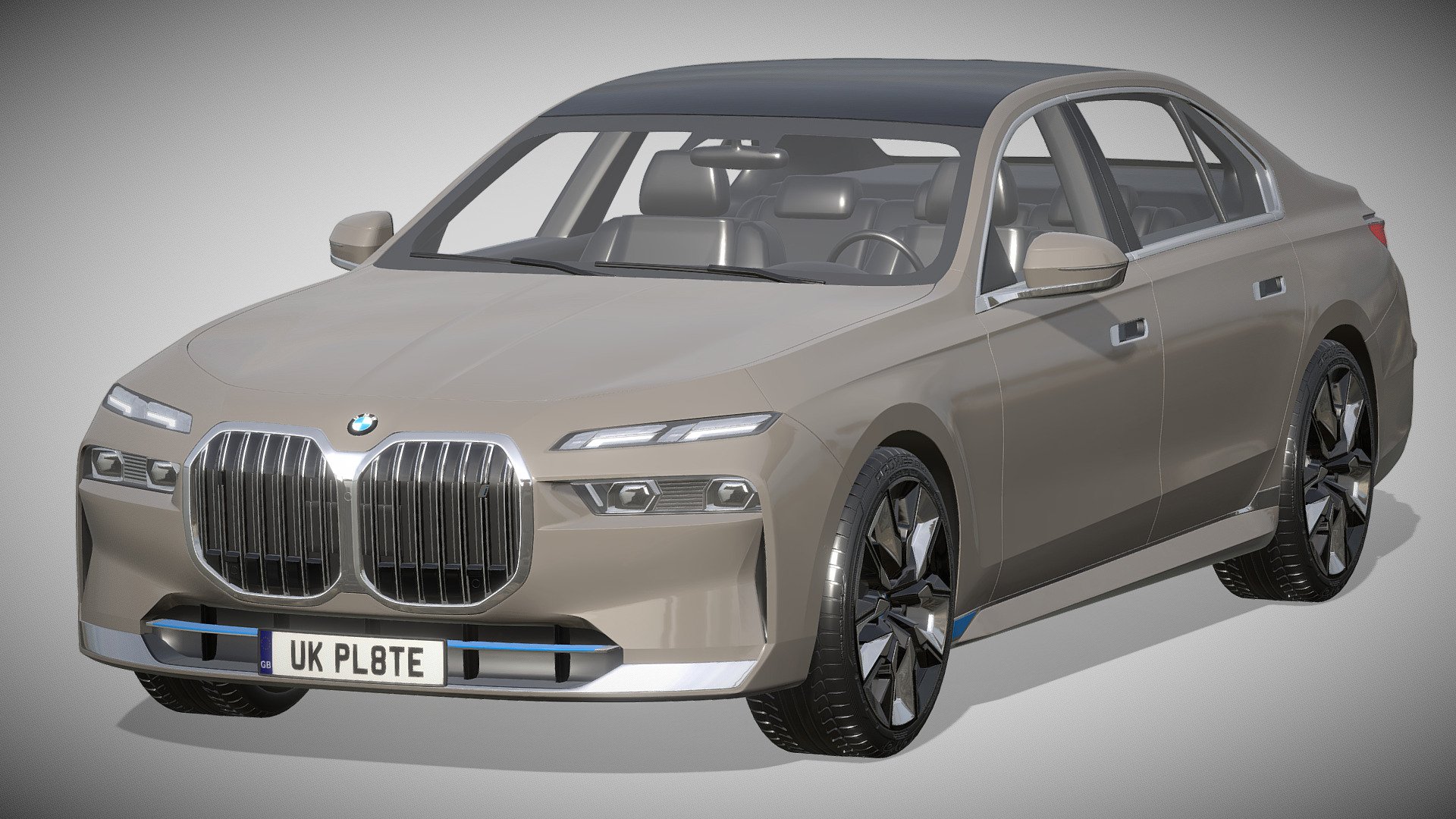 BMW i7 2023

https://www.bmw.de/de/neufahrzeuge/bmw-i/i7/2022/bmw-i7-limousine-highlights.html

clean geometry light weight model, yet completely detailed for hi-res renders. use for movies, advertisements or games

corona render and materials

all textures include in *.rar files

lighting setup is not included in the file! - BMW i7 2023 - Buy Royalty Free 3D model by zifir3d 3d model