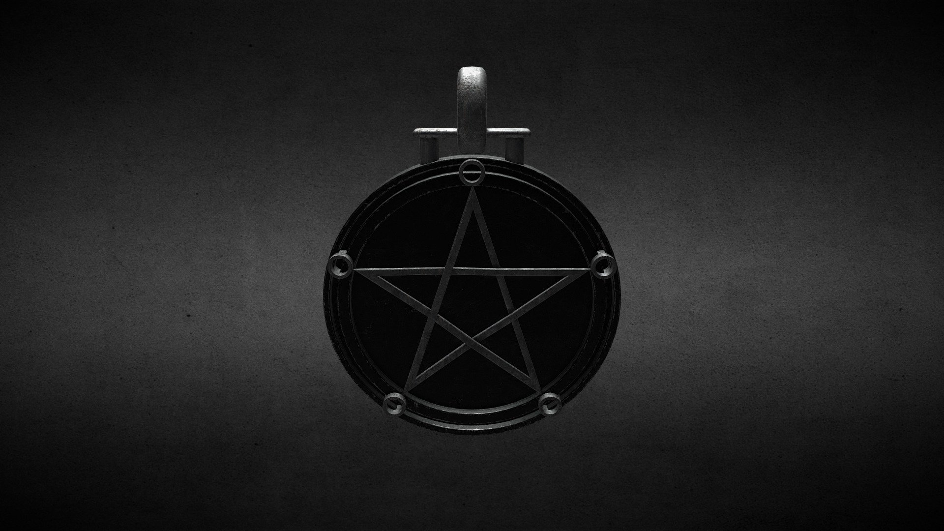 Pentagram symbol medalion 3d model