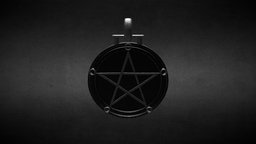 Pentagram Medal ancient, medal, old, pentagram, satan, 666