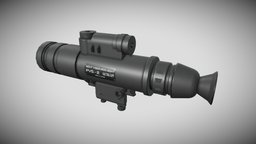 AN PVS 2 Starlight Scope scope, nightvision, sniper, unreal-engine, 3d-model, unrealengine4, sniper-scope, gun, unrealengine5
