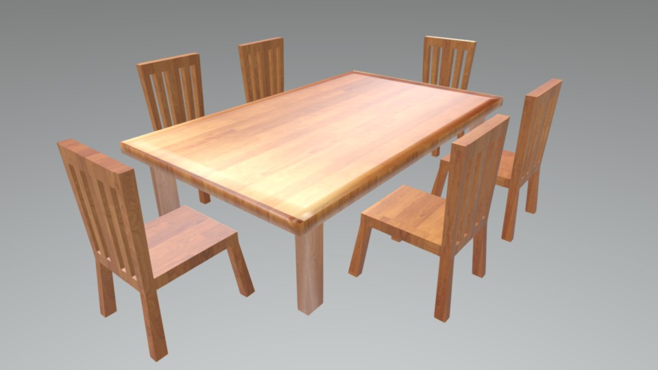 dinner  tabel - dinner tabel - Download Free 3D model by amitmaragaje1994 3d model