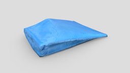 Folded Blue Tarp 2 warehouse, build, cover, trash, industry, junk, junkyard, equipment, survival, garbage, protection, safety, scaffolding, building, plastic, construction, industrial, tarps, noai