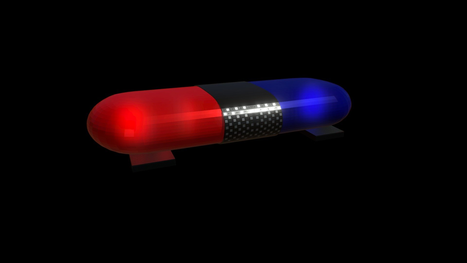 Police lighting fixture used for attracting attention or emergencies - Police Lights - Download Free 3D model by KIDosn 3d model