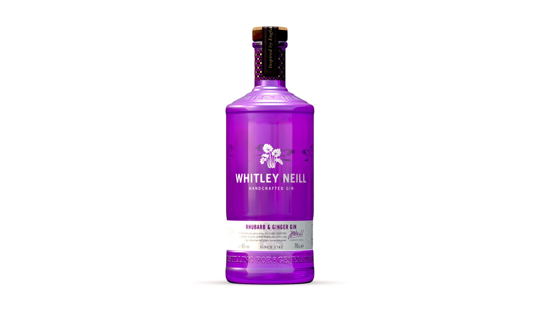 Whitley Neill Handcrafted Rhubarb and Ginger Gin Bottle. 
3D Scan with Artec SPace Spider- https://europac3d.com/3d-scanners/artec-space-spider/
Textures  applied separately 3d model