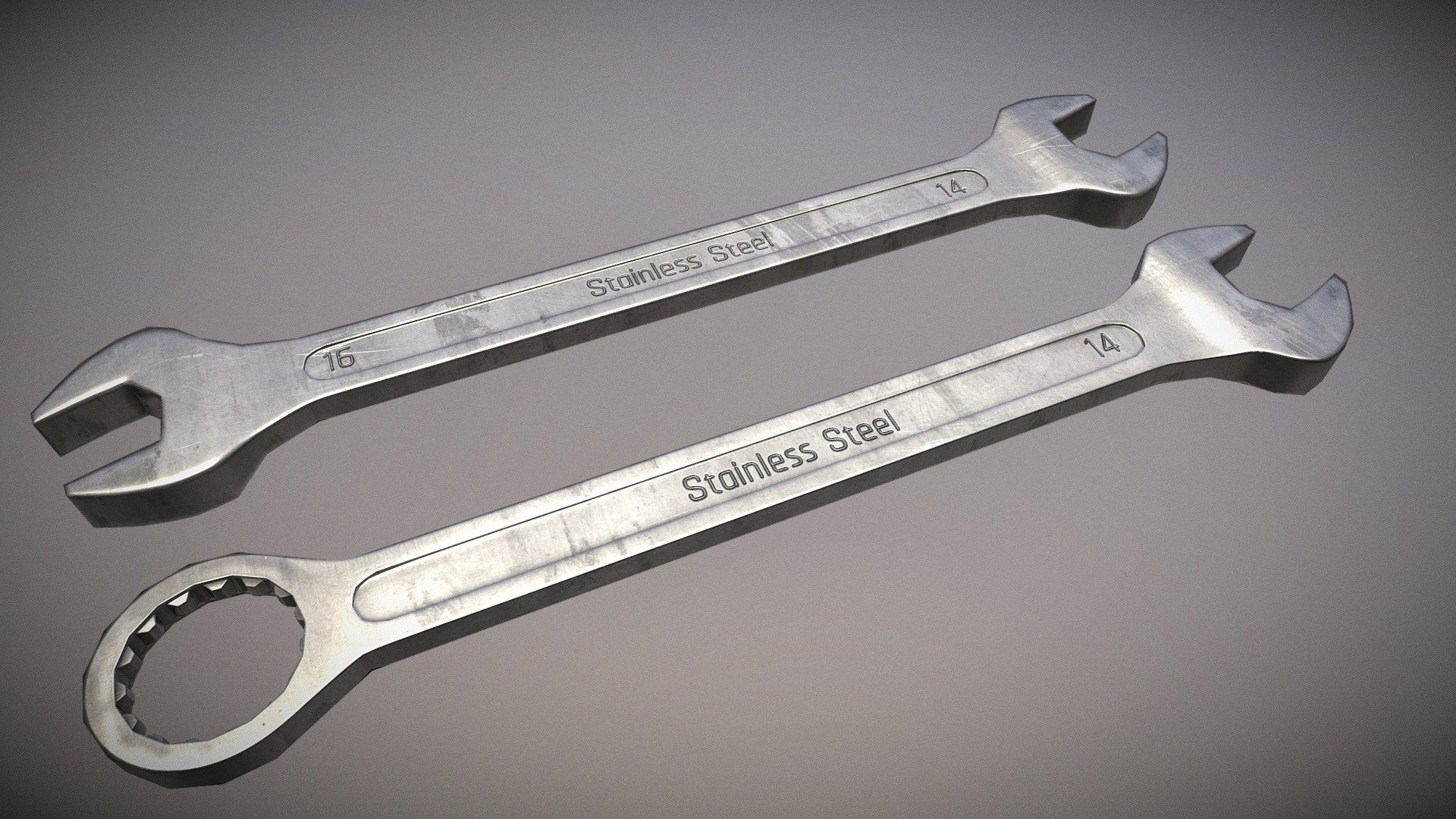 3D low-poly model of Stainless Steel Wrench Tool

A powerful adjustable wrench in powerful hands will fix anything!

PBR 4K texture set with AO effect. Can be used anywhere you need 3d model