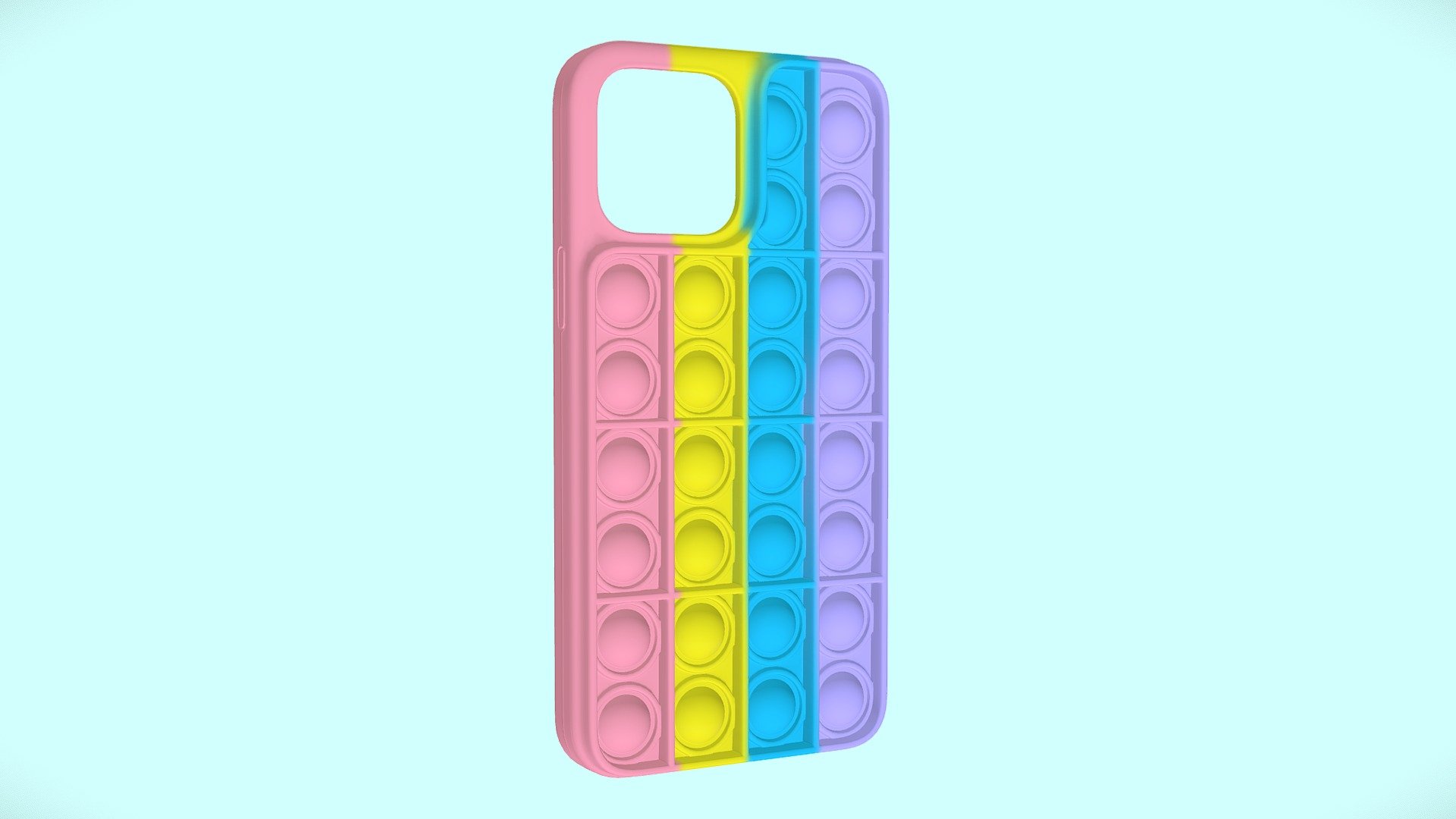 Apple iPhone 14 Pro Bubble Case Multicolor silicon cover - Apple iPhone 14 Pro Bubble Case - 3D model by MD.Jobair Hossain (@samrat33k) 3d model