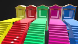 Professional 3D Park Slide Model & Stairs