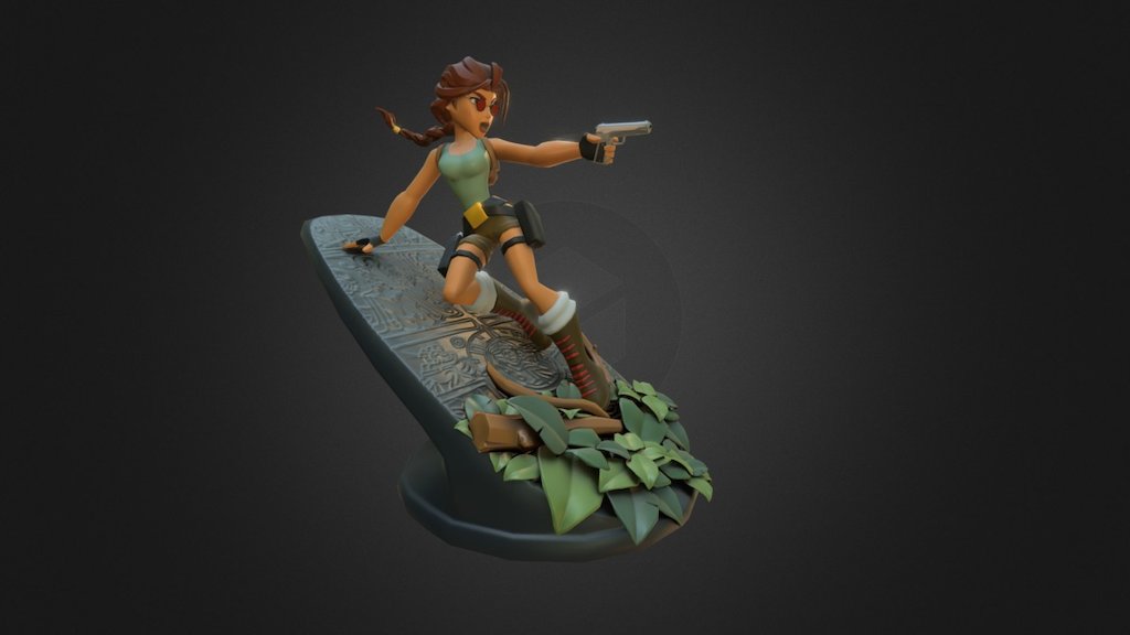 Fan art of Lara Croft, character of Tomb Raider 3d model