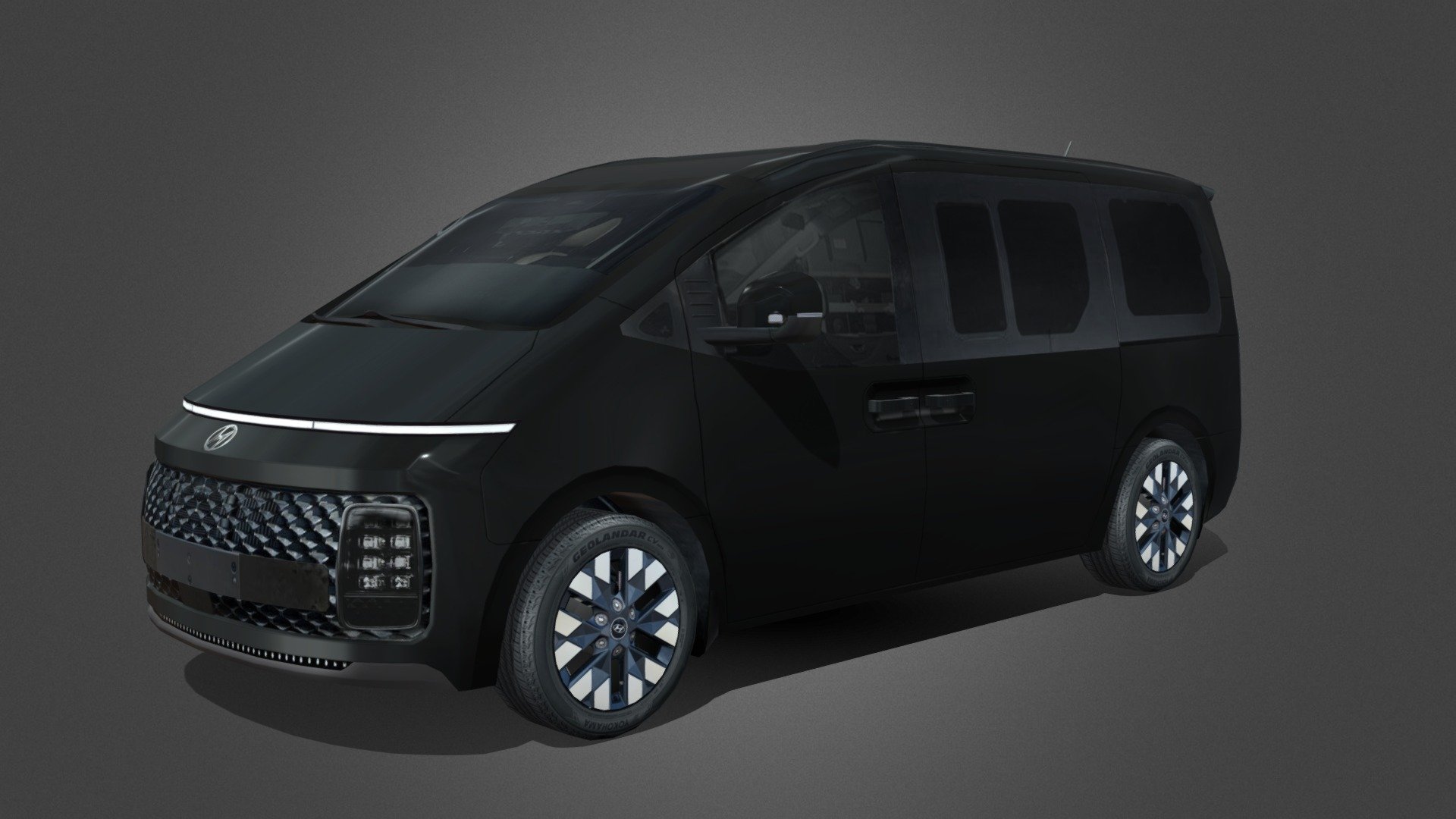 5-door minivan manufactured by Hyundai since 2021.
The model uses the optimal number of polygons for light situational scenes, traffic simulation. PSD texture on request.

The license type is set by sketchfab. If you need a standard license - tell me about it 3d model